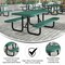 Flash Furniture Mantilla Rectangle Picnic Table, Green, Expanded Metal Mesh Top, Black Frame W/ Anchors, 72-1/4 in L SLF-EML72-H48L-GN-GG - alternate 3